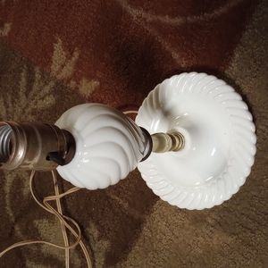 Vintage milk glass lamp